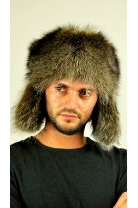 Raccoon fur hat - Ushanka